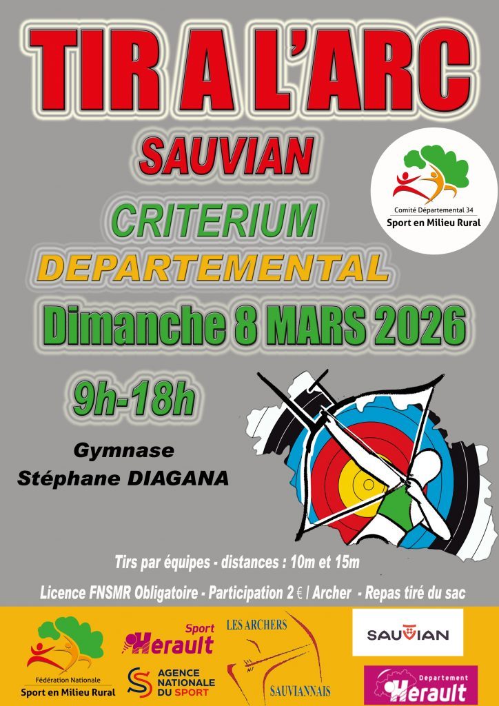 Criterium Départemental de Tir à l'arc par équipe à SAUVIAN @ SAUVIAN